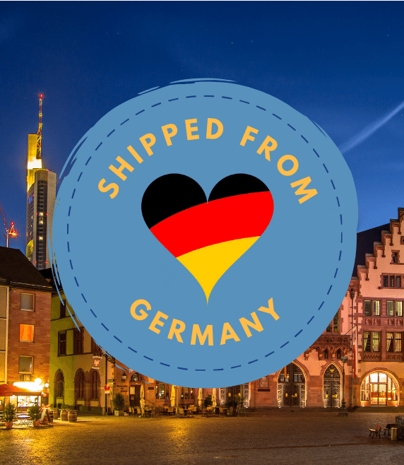 We ship from our Hamburg shipping warehouse